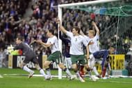 France wins the World Cup 2010 qualifying football match against Ireland  in Paris, France on November 18th , 2009.
